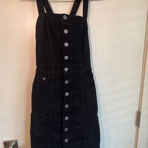 FREE PEOPLE Black corduroy dress